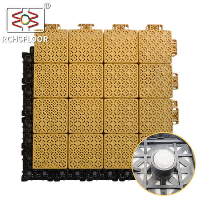 340*340mm بلاط الملعب الخلفي بلاط PP لملعب كرة السلة ملعب تنس